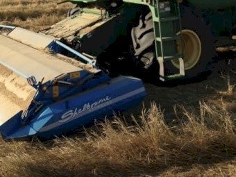 2012 Shelbourne 24' RSD Stripper/Header Front with John Deere adaptor & transport cradle