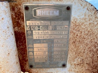 Rheem Anhydrous Tank 1 Kilolitre