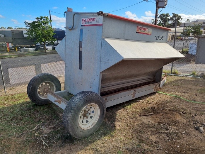 Lienert Trailer Mount Sheep Grain Feeder