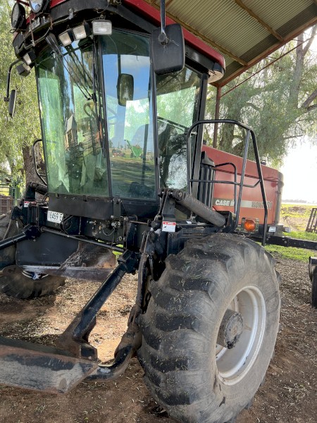 Case IH WDX1701 Windrower with Fronts and Trailers