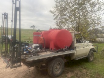 1989 Toyota Land Cruiser and Silvan 5m Boomspray