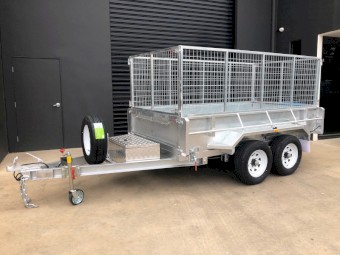 10x6 Tipper Trailer Tandem Hydraulic Galvanised 3.5T 425mm Side 900mm Cage
