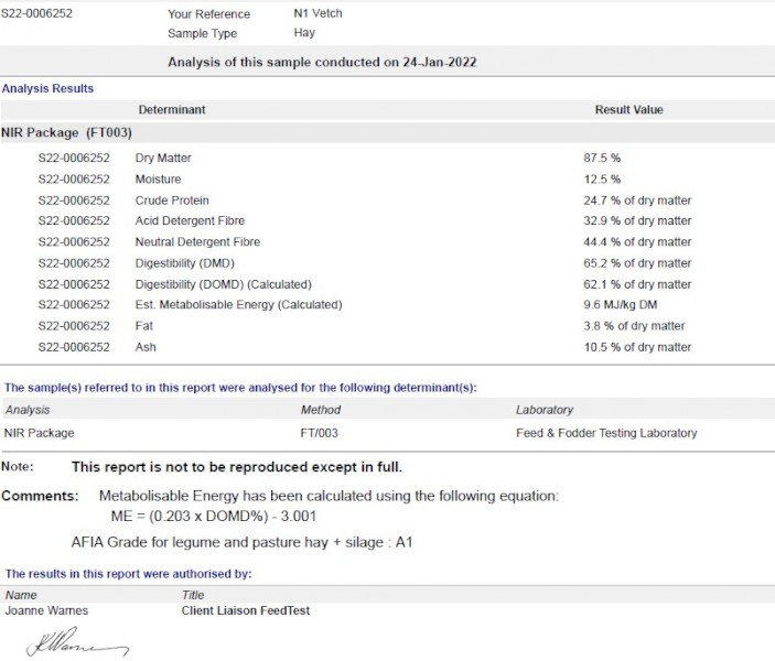 Vetch Hay 8x4x3 Bales