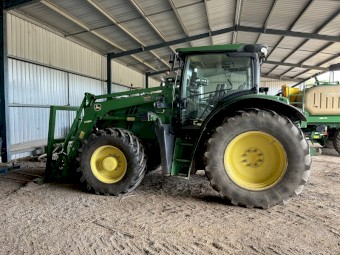 2013 John Deere 6150R Tractor with H360 Loader and Forks