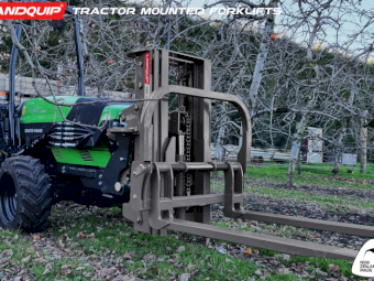 Landquip tractor mounted forklifts, made in New Zealand. (formally Hustler)