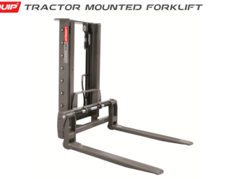 Landquip tractor mounted forklifts, made in New Zealand. (formally Hustler)