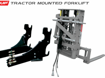 Landquip tractor mounted forklifts, made in New Zealand. (formally Hustler)