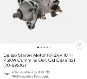 Starter motor for Iveco stralis 2007>2013 trucks