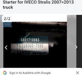 Starter motor for Iveco stralis 2007>2013 trucks