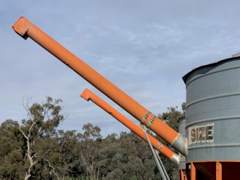 Two Grain Silos, $15,000 + GST EACH.  Sherwell, late 1990s.  31 tonne and 28 tonne.