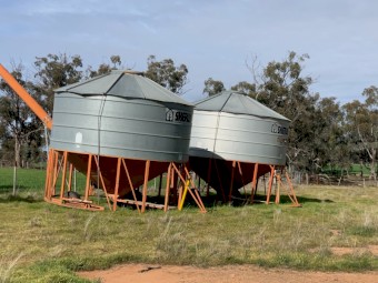 Two Grain Silos, $15,000 + GST EACH.  Sherwell, late 1990s.  31 tonne and 28 tonne.