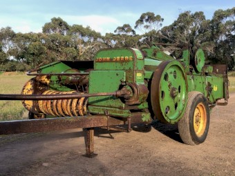 Vintage John Deere 24T baler