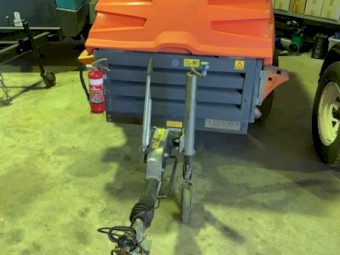 Atlas Copco XAS 130 CFM DD-7 Portable diesel driven Air compressor on road tow chassis, with lights fully working and serviced