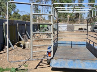 Heavy duty Tandem Trailer with Stock Crate.