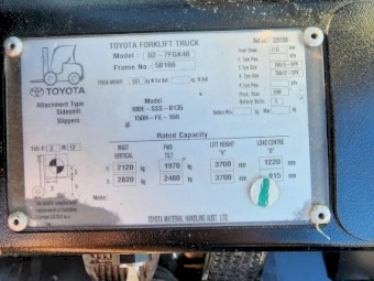 Toyota Forklift 4T Low Hours