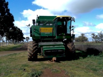 John Deere 8820 Header with 30ft Tin Front