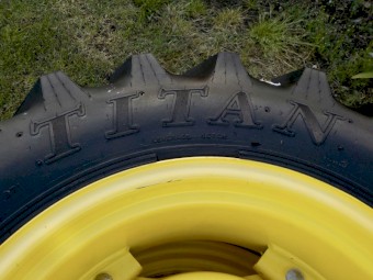 2 x Brand New John Deere 320/85 R24 (12.4 - 24) Titan Tractor Tyres & Rims