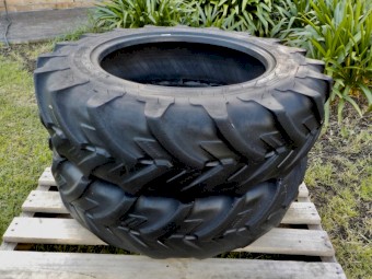 2 x Used Michelin Agribib AC85 11.2 - R24 (280/85 R24 Heavy Lug Tractor Tyres