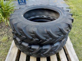 2 x Used Michelin Agribib AC85 11.2 - R24 (280/85 R24 Heavy Lug Tractor Tyres