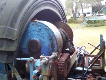 F Model Mack 8 Wheeler Roll on Roll off Bin Truck.