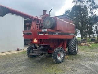 1996 Case IH 1666 Header with 30ft Flex Front with Smale Trailer