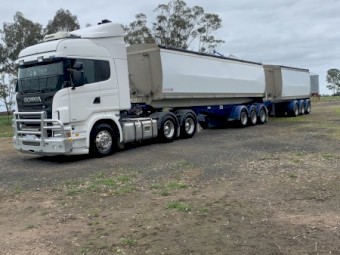 2011 Scania Prime Mover with Lusty EMS 2010 Stag Tippers