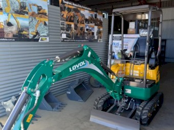 New Lovel 1.8 Tonne Zero Swing Excavator + 4 Attachments