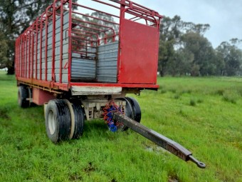 1982 Gatton Dog Trailer with cattle crate