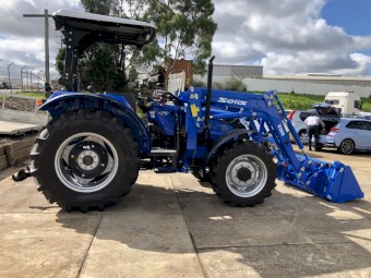 75HP Tractor & FEL + 4in1 & Pallets Forks Solis S75