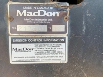 Macdon Windrower and Mower conditioner