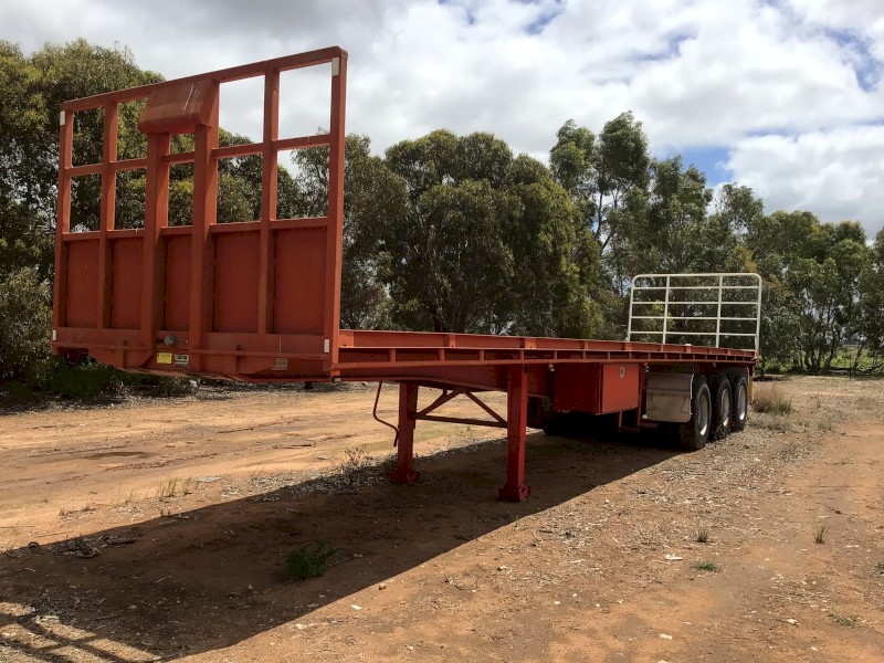 40ft White Flat Top Trailer
