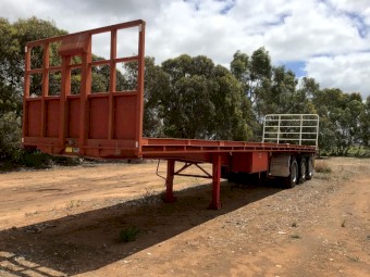 40ft White Flat Top Trailer