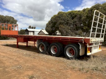 40ft White Flat Top Trailer