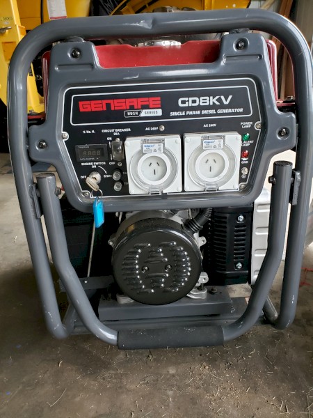 Diesel Generator - GENSAFE SILENT DIESEL HUSH SERIES 8KVA REMOTE - used 4 times