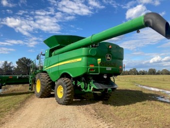 2014 John Deere S680 Combine & 640D Front with Comb Trailer