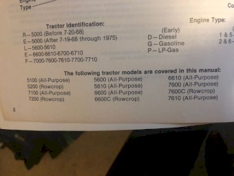 Shop Manual for Ford models 5000 to 7710 tractor