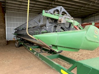 2019 John Deere S780 Header with 2019 JD 740D Draper Front & Trailer