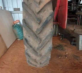  13.6x38 Goodyear Gripster Tyres (2) & 2 rims