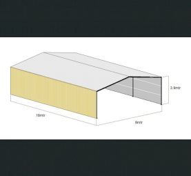 RHS Frame 18x8x3.9 Colorbond Shed 4 Walls pick which side you want left off 