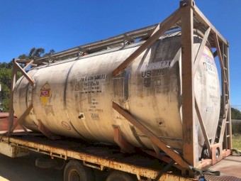 24,000 Litre Stainless Steel ISO Tanktainer.