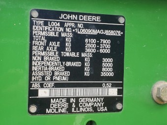 2017 John Deere 6090 MC 4WD FWA Tractor