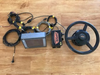 HEMISPHERE COMPLETE AUTOSTEER UNIT + BASE + SPARE SCREEN / CONTROLLER / ELECTRIC STEERING WHEEL