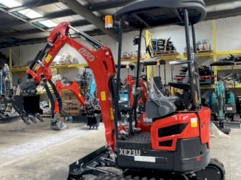 MXG Excavator XE23U Kubota Diesel Engine Swing Boom, Extendable Tracks