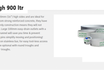 900ltr Agcrete concrete sheep trough