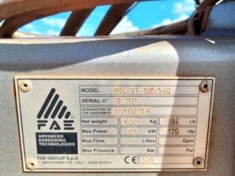 FAE RSL/ST100  540 Rock Shredder