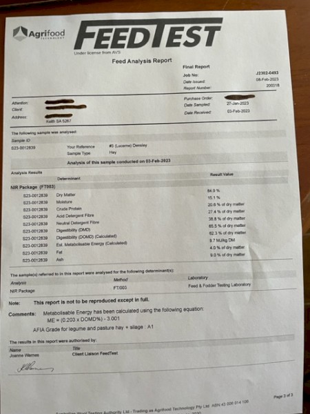 A1 new season lucerne round bales