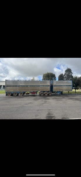 2004 b double shank stock trailers