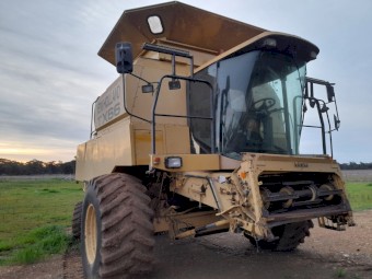 New Holland TX66 with 30ft Honeybee Front and Trailer