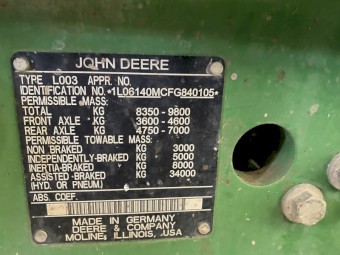 2016 John Deere 6140M Tractor Loader