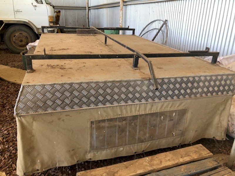 Camping Canopy for F250 tray with boat rack